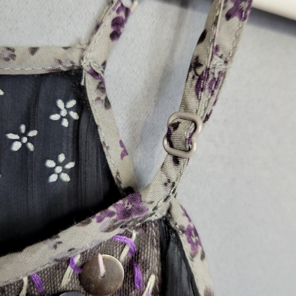 Free People Halter Boho Top Womens S Black Lucy Loves Charlie Black Embellished - Picture 7 of 13